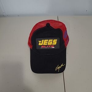 JEGS Elite Motor sports Black/Red Trucker Hat Logo‎